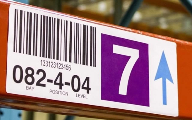 Serviap Logistics Labels on Racks